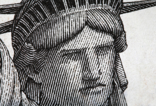 Statue of Liberty close up.