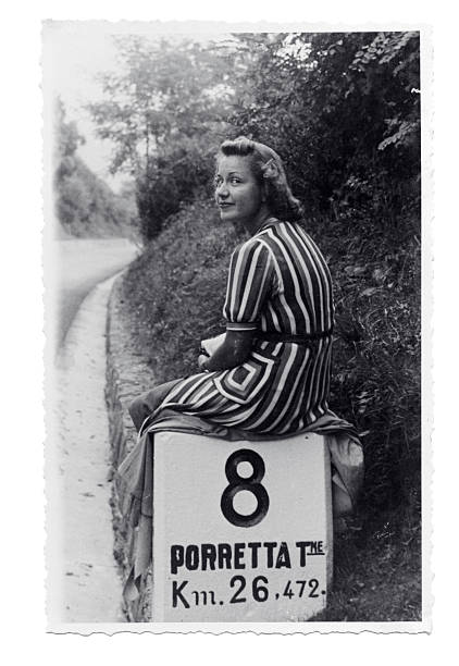 istock Young Woman on the Road in 1931 174544352