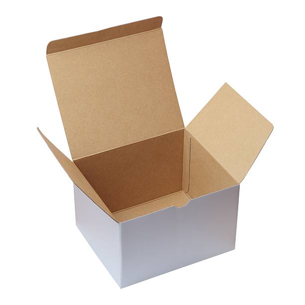 Open Cardboard Box  Isolated On White XXXL