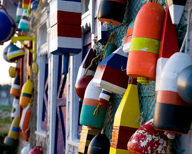 Pesca colorati Buoys - foto stock