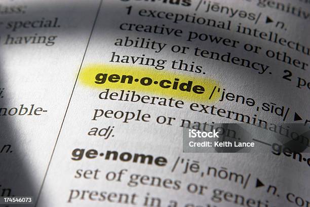 Definition Of The Word Genocide Stock Photo - Download Image Now - Genocide, Single Word, Book