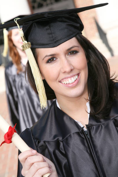 istock Happy Graduate with her diploma 174546136
