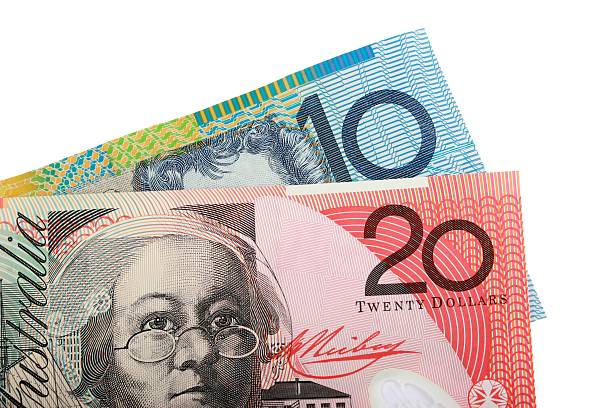 istock Australian 20 and 10 dollar notes cash money white background 174546254
