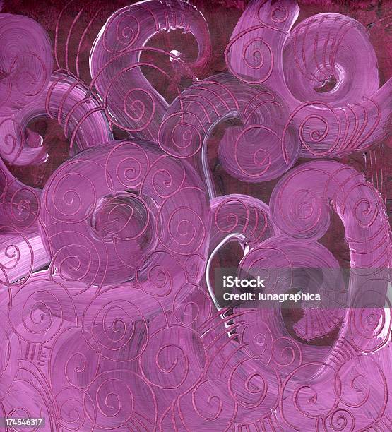 Purple Haze Schnörkel Und Spiralen Stock Vektor Art und mehr Bilder von Aquarelleffekt - Aquarelleffekt, Abstrakt, Beschädigungseffekt