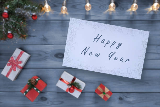 istock Happy New Year lettering sheet. 1745463482