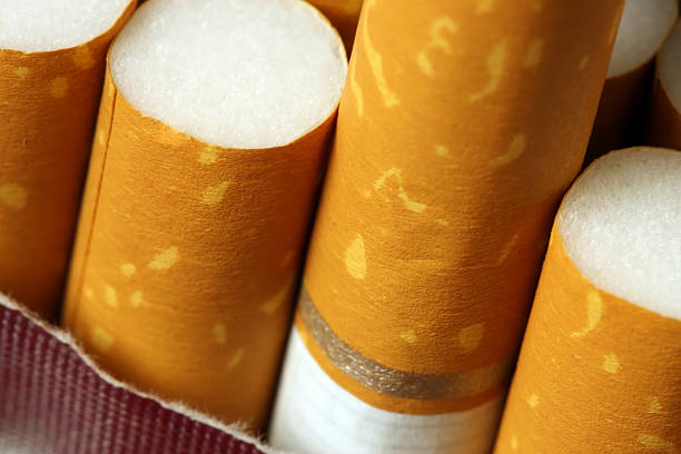 istock Close-up of Cigarettes in Pack 174546395