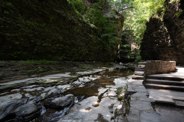 istock Beautiful creek with natural stone walls 1745511127