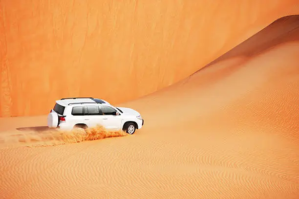 Photo of 4x4 dune bashing is a popular sport of Arabian desert