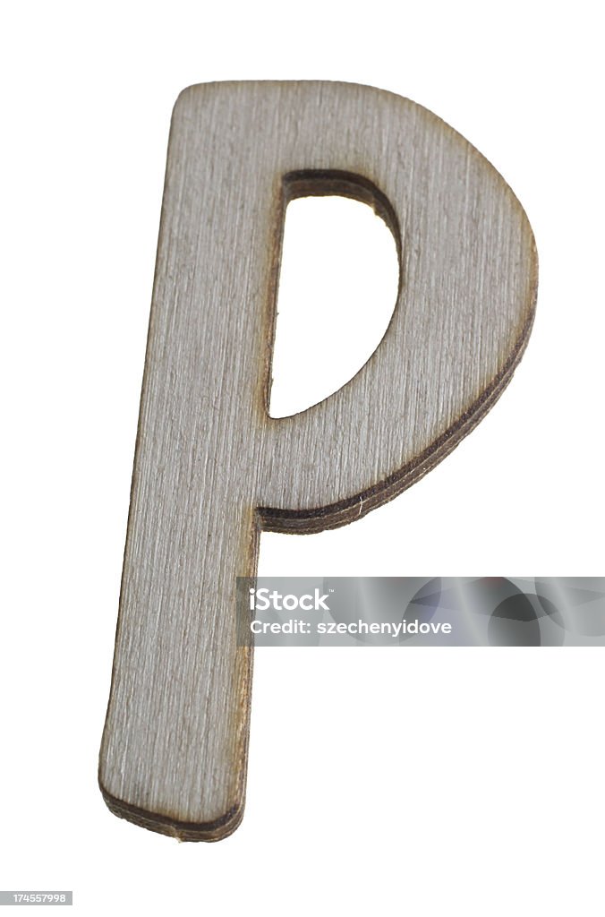 Treen Capital Letter P - Lizenzfrei Alphabet Stock-Foto