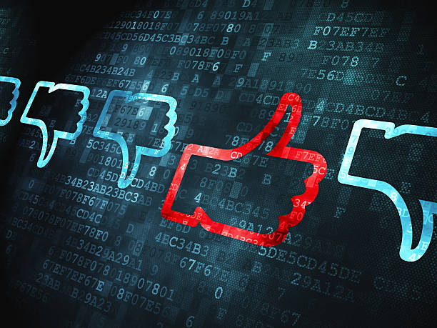 istock Social network concept: Like, Unlike on digital background 174559318