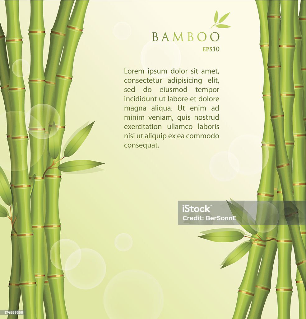 Fundo de bambu com - Royalty-free Abstrato arte vetorial