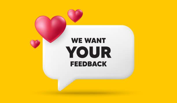 istock We want your feedback symbol. Survey or customer opinion sign. 3d speech bubble banner. Vector 1745597560