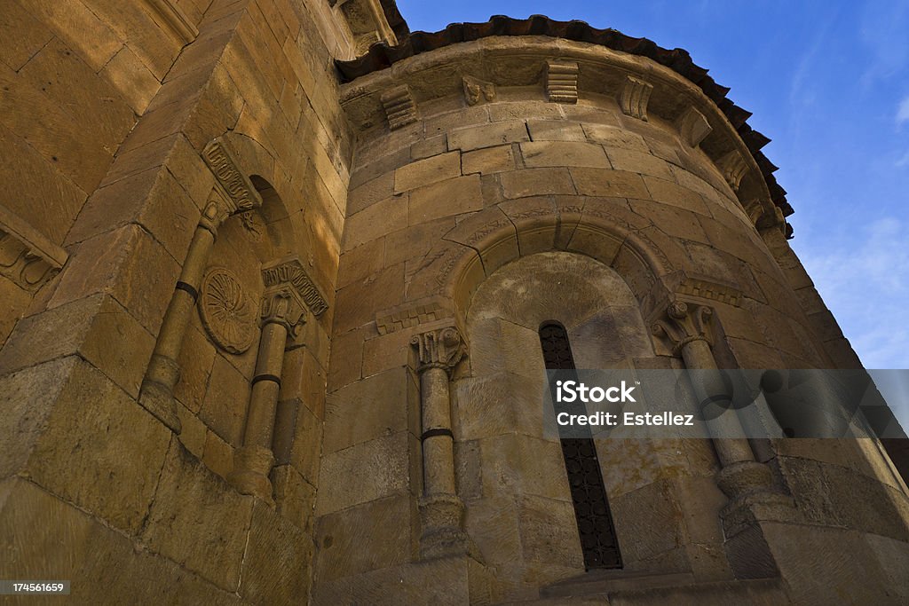 St. Thomas Cantuariense Romanesque church of the city of Salamanca. Spain. Photograph of foreign apse. Ancient Stock Photo