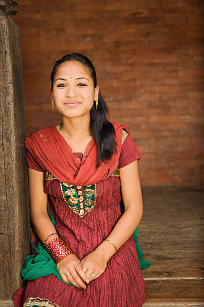 Portrait Of Pretty Nepali Girl Bhaktapur Stock Photo - Download Image Now -  Nepal, Only Women, Women - iStock