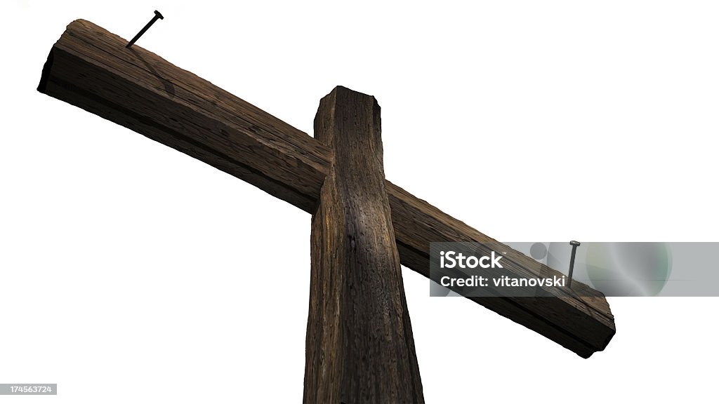 Croce di legno - Foto stock royalty-free di Gesù Cristo