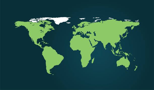 Free Stock Photo of Detailed World Map on Dark Green Background ...