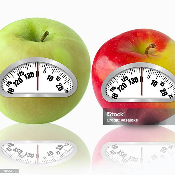 Concept Of An Apple Diet Stock Photo - Download Image Now - Balance, Beautician, Control