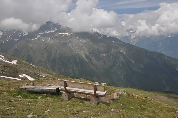 Bench at Schönjöchl, Austria