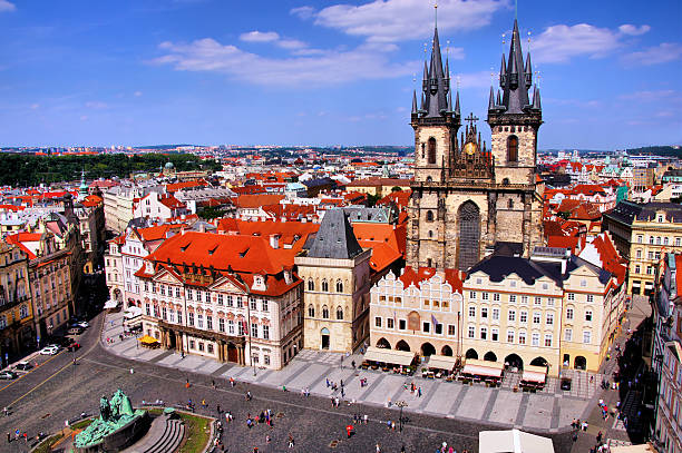 istock Old Town Square aerial view, Prague, Czech Republic 174566176