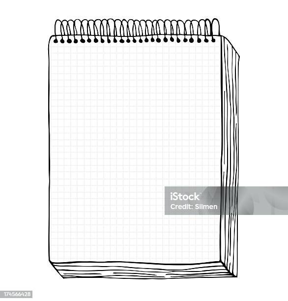 Croquis De Portable Avec La Main Dessinée Illustration De Feuille Vecteurs libres de droits et plus d'images vectorielles de Carnet