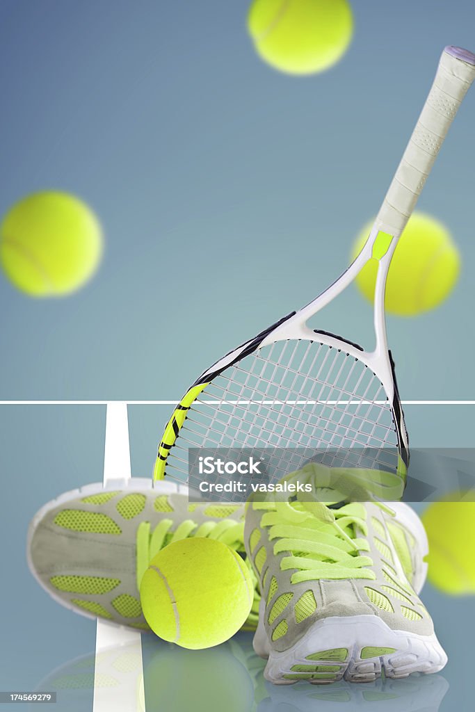 Concetto di tennis - Foto stock royalty-free di Calzature