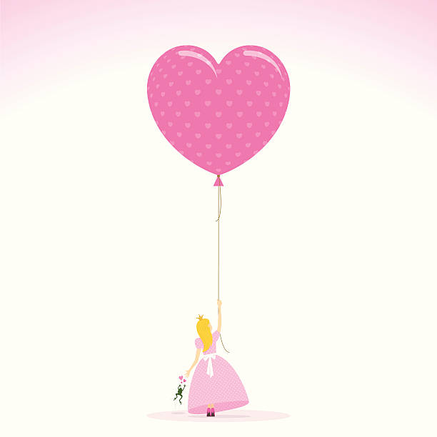pink princess love toad balloon heart illustration vector http://i681.photobucket.com/albums/vv179/myistock/story.jpg teenager couple child blond hair stock illustrations