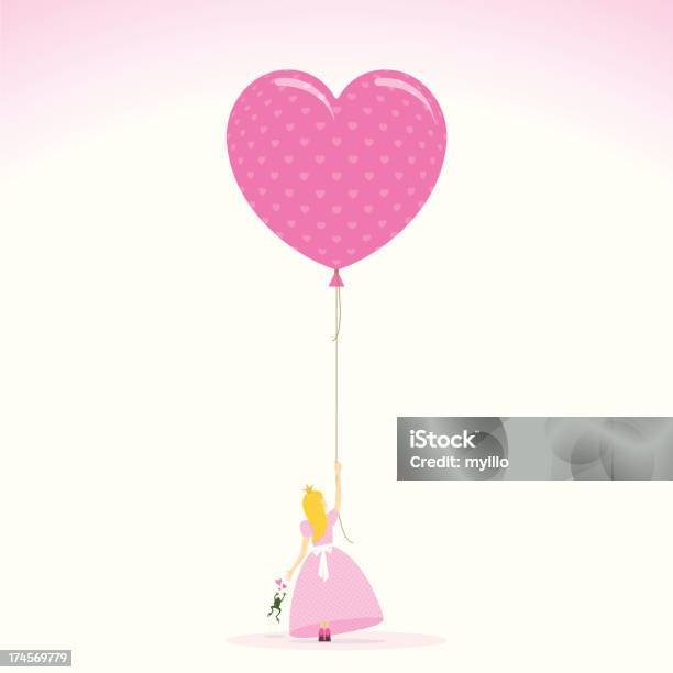 Pink Princess Love Toad Balloon Heart Illustration Vector Stock Illustration - Download Image Now