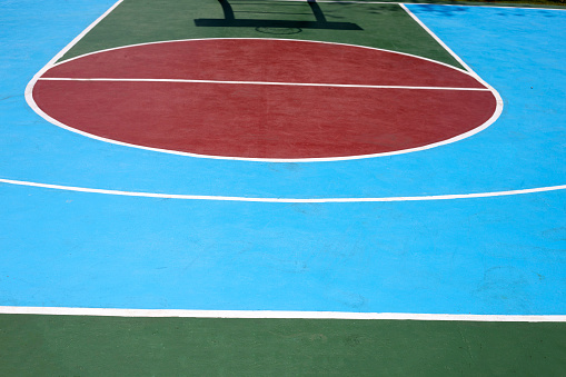 Outdoor basketball court. Sport concept
