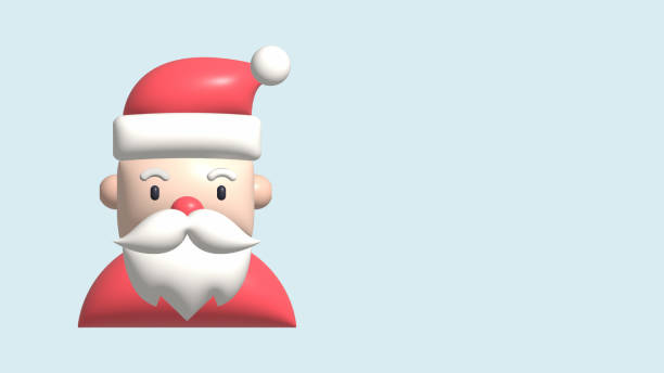 istock Cute Cartoon Santa Claus. Christmas Holidays 3d rendering illustration. 1745722947