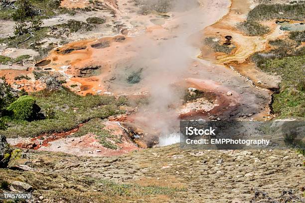 Steam From Hot Springs At Artists Paintpots Yellowstone National Park Stock Photo - Download Image Now