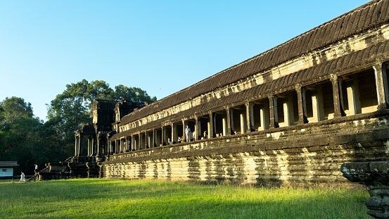 Cambodia, siem Reap, city, 27,02,2023: Angkor wat temple of Cambodia.
