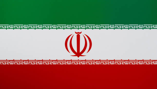 イラン国旗の接写 - iranian flag ストックフォトと画像