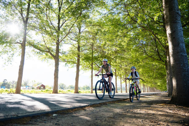 istock Commute to school with mom on our bicycles 1745826035