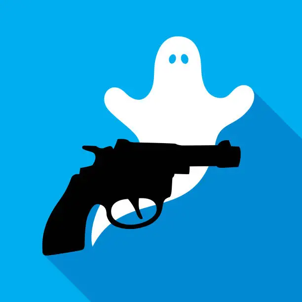 Vector illustration of Ghost Gun Icon