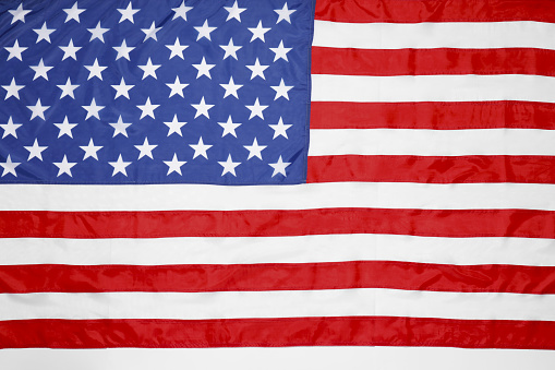 National flag of USA as background, closeup
