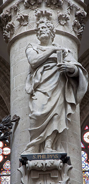 istock Brussels - Statue of st. Philippe  the apostle in cathedral 174583437