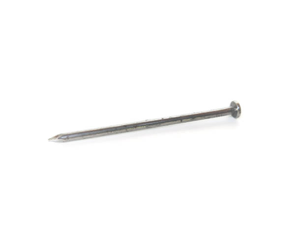 istock Woodworking nails, nail number 3, laying on a white background. 1745838902