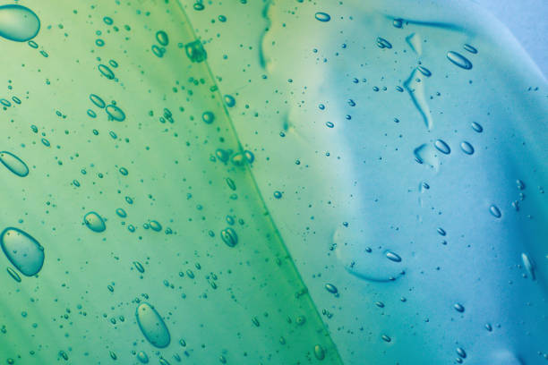 istock Blue and green cosmetic liquid macro shooting 1745853575
