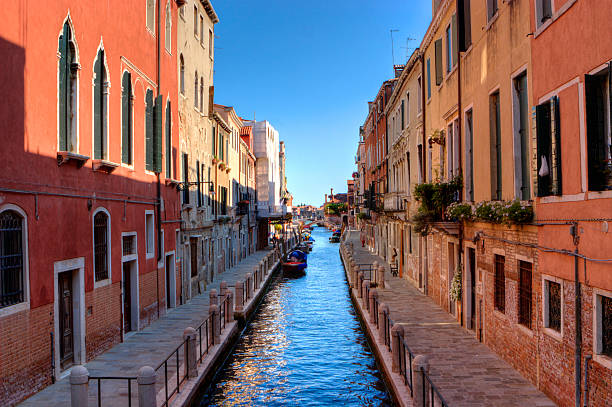 Small canal in Venice stock photo