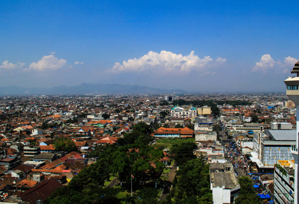 istock Aerial view of Bandung West Java Indonesia in daytime 1745931331