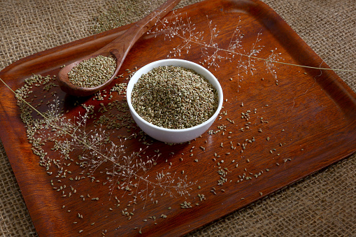 Ajwain in a Wooden bowl