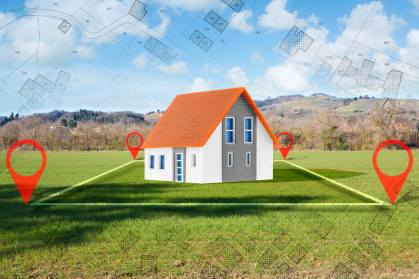 istock Land plot management - real estate concept with a vacant land parcel available for building construction - housing concept with a home model 1745982537