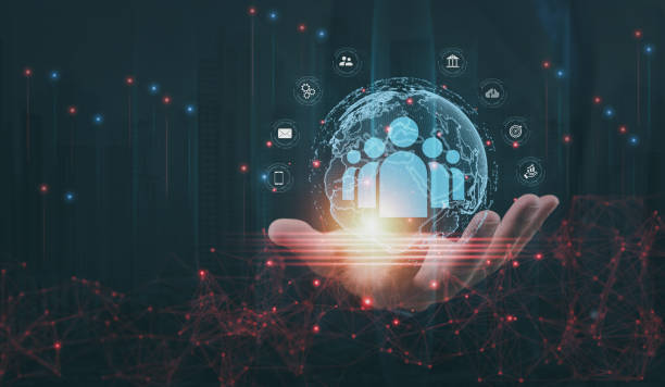 istock Global network technology Management of communications, relationships, exchange 1745992414