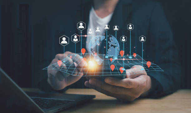 istock Manage communications, relationships, exchange of transportation business information. logistics 1745993005