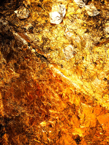 istock Texture of the gold leaf, Gold background, Picture from Buddha image Back 1746005752