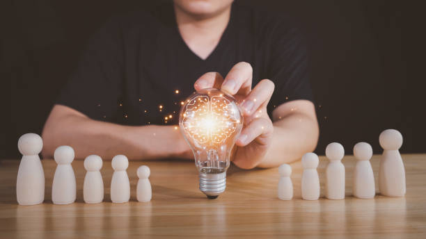 istock Ideas Find new ideas with realistic brain icons. Modeling new concepts, insights, knowledge and creativity, teamwork strategy 1746007384