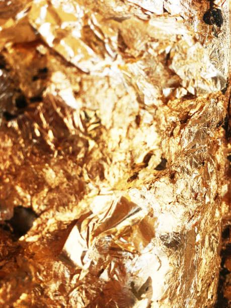 istock Texture of the gold leaf, Gold background, Picture from Buddha image Back 1746009514