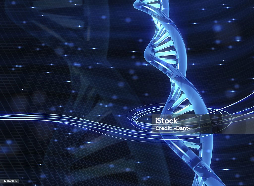 Cząsteczki DNA - Zbiór zdjęć royalty-free (Abstrakcja)