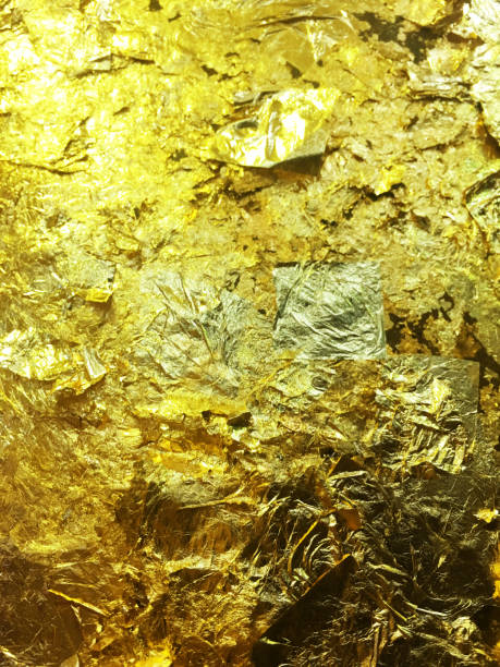 istock Texture of the gold leaf, Gold background, Picture from Buddha image Back 1746026975