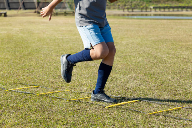 istock Legs of a child doing ladder training. 1746035101